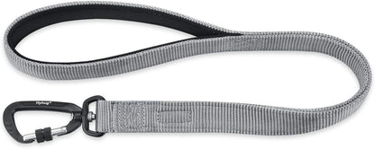 Heavy-Duty 24-Inch Short Dog Leash with Comfortable Handle and Lightweight Aviation Aluminum Clip - Ideal for Daily Walking and Training of Large and Medium Dogs (Slate Gray)