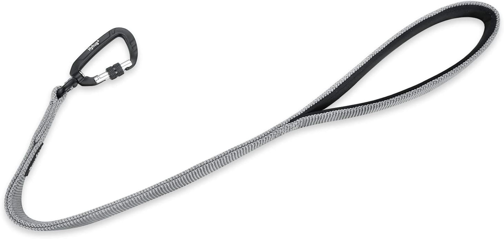 Heavy-Duty 24-Inch Short Dog Leash with Comfortable Handle and Lightweight Aviation Aluminum Clip - Ideal for Daily Walking and Training of Large and Medium Dogs (Slate Gray)