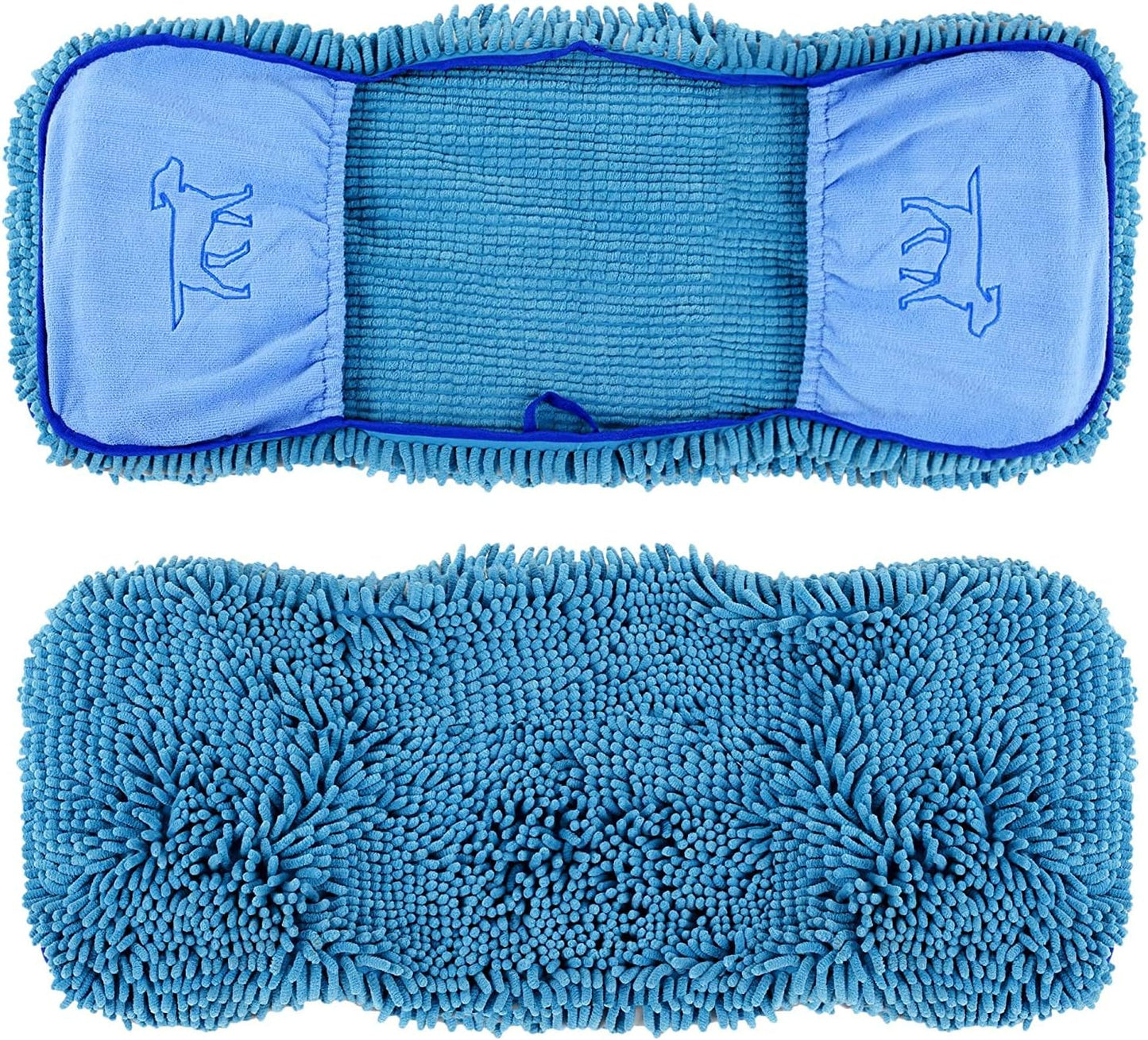 Ultra Absorbent Microfiber Dog Towel - Extra Large 35x15, Comfortable Hand Pockets, Durable and Machine Washable for Indoor and Outdoor Use