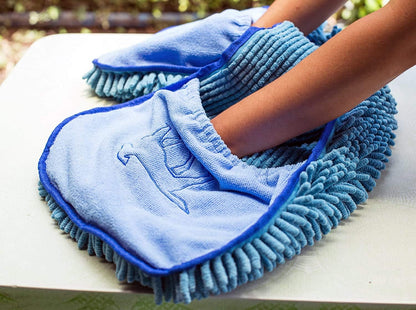 Ultra Absorbent Microfiber Dog Towel - Extra Large 35x15, Comfortable Hand Pockets, Durable and Machine Washable for Indoor and Outdoor Use