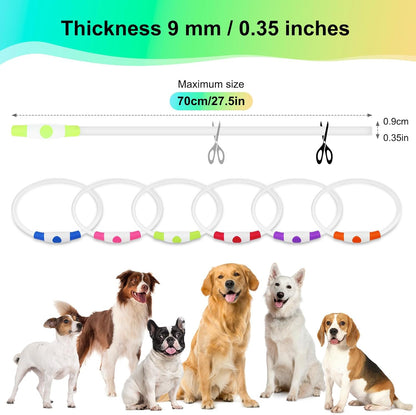 Rechargeable Waterproof LED Dog Collar - Adjustable Light-Up Pet Collar for Small, Medium, and Large Dogs - Green
